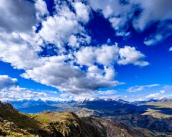 Cordillera Blanca from Antacocha cliff - La Cordillère Blanche depuis la falaise d'Antacocha