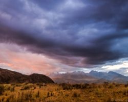Sunset from the Antococha Lake - Coucher de soleil depuis le lac d'Antacocha