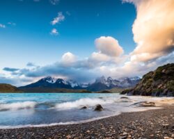 Sunset from Pehoe Lake
