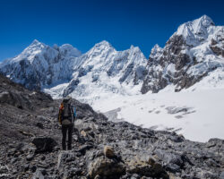 The glacial cirque after Trapezio Pass