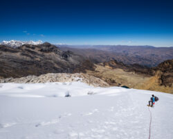 Leaving the glacier