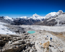 Chopicalqui (center) is showing the way over Laguna Matacocha.