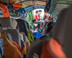 On the way back, the boat is less crowded and feels safer.