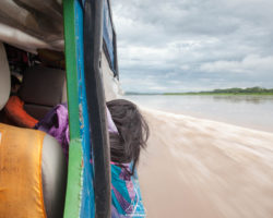Fast boat on the rio Huallaga
