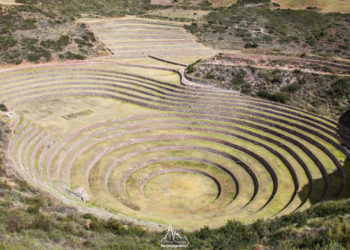 The Inca terraces of Moray.