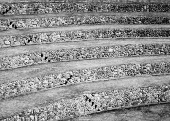 Details of the Inca terraces of Moray