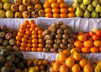 Variety of fruits, always amazing in Peru.