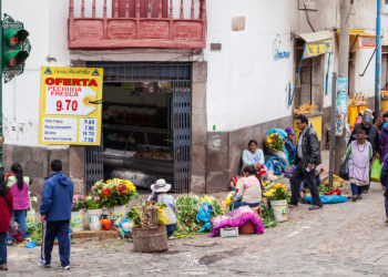 Sunday street market in Cusco