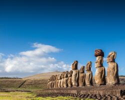 Tongariki and the summit of Puakatike