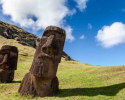 Rano Raraku, the quarry where all the Moais were carved