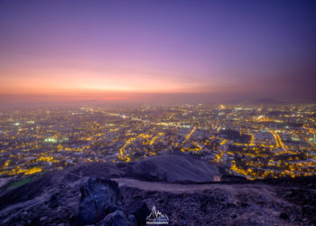 Lima from the first hills of the Andes