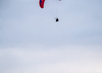 Paragliding above the Pacific Ocean in Miraflores