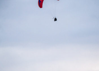 Paragliding above the Pacific Ocean in Miraflores
