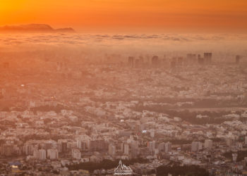 Sunset over Lima from Cerro San Francisco