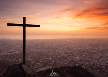 View of the large city Lima (Peru) from the first hills of the Andes