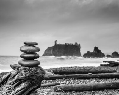 Cairn on the beach - Ruby Beach